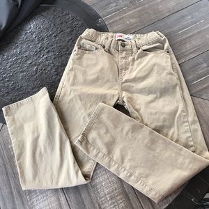 Levi 514 Khaki Pants Youth 12 Reg 26x26